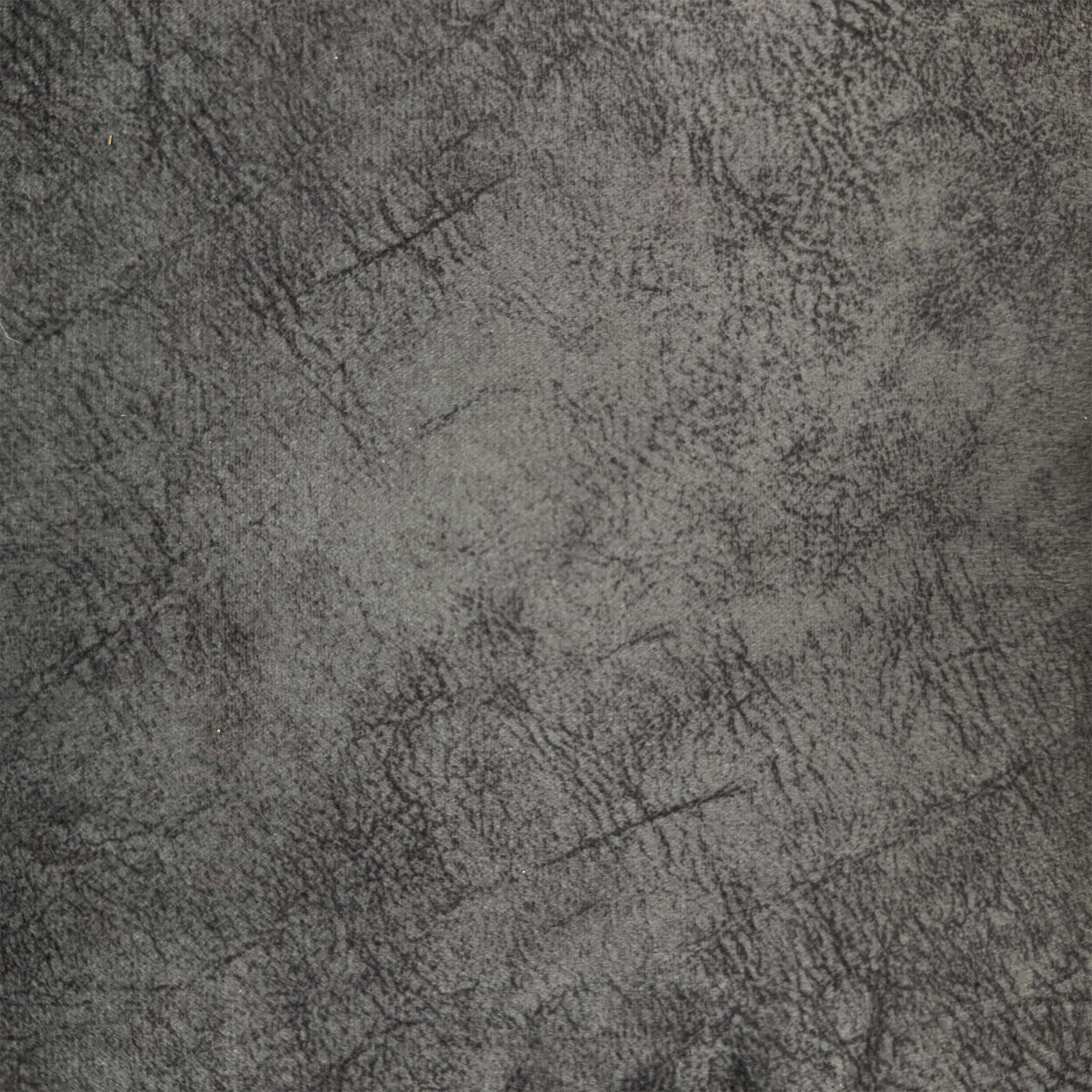 Close-up of the charcoal grey distressed velvet fabric used on the Amara 3 seater sofa