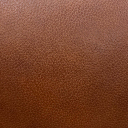 Close-up of the butterscotch brown grained leather used on the Sienna sofa