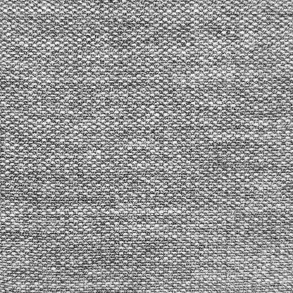 Close-up of the dove grey woven fabric used on the Shelby footstool