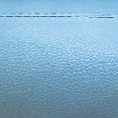 Nicoletti ‘Yari’ Pelle Botero 2167 Cielo Sky Blue Leather Storage Footstool