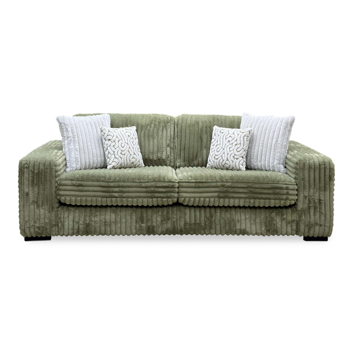 'Cosy’ Olive Green Faux Fur 3 Seater Sofa