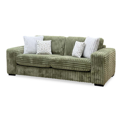 'Cosy’ Olive Green Faux Fur 3 Seater Sofa
