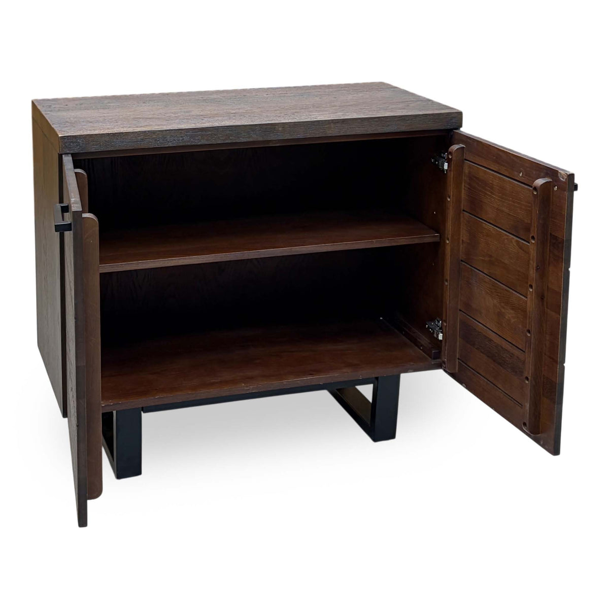 'Mars' Dark Solid Oak 2 Door Small Sideboard