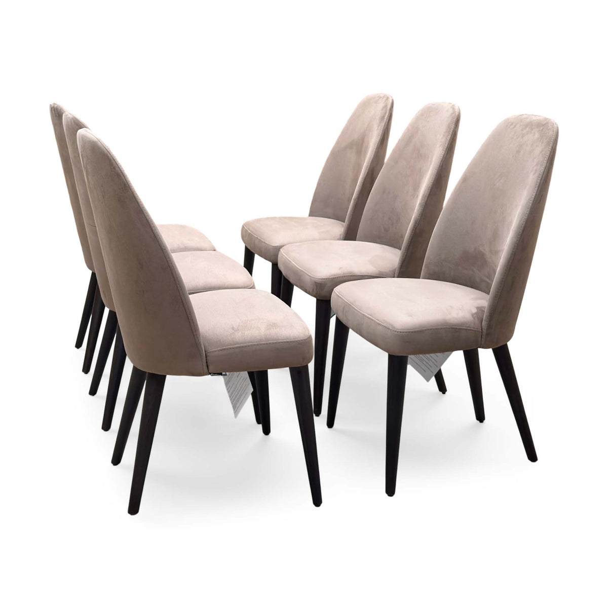Stone International 'Empire' R066 Satin Taupe Fabric ES Dining Chairs Set of 6