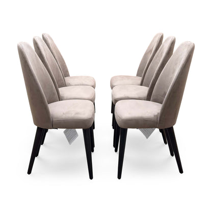 Stone International 'Empire' R066 Satin Taupe Fabric ES Dining Chairs Set of 6