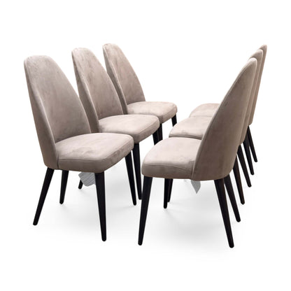 Stone International 'Empire' R066 Satin Taupe Fabric ES Dining Chairs Set of 6