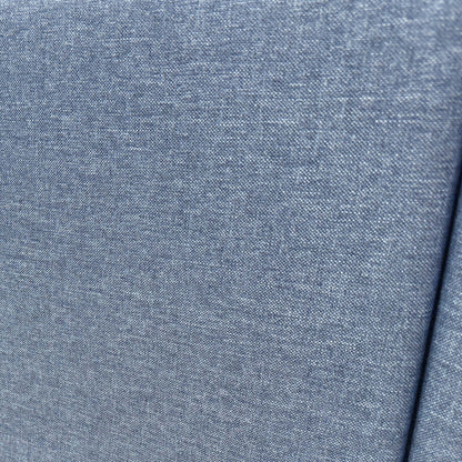 Close-up of the Sierra denim blue fabric used on the Nelson headboard and divan base