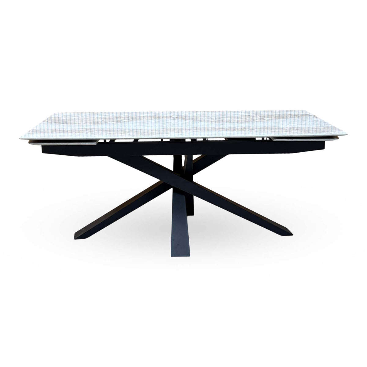 ‘Germain’ Real Marble Top Large Extending Dining Table