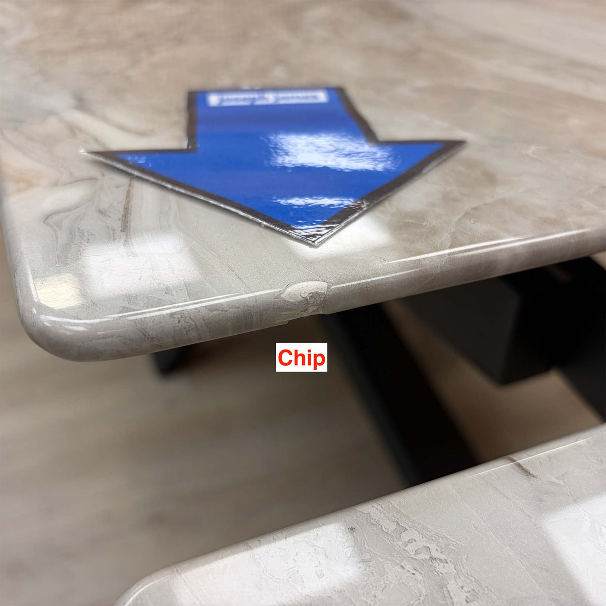 ‘Germain’ Real Marble Top Large Extending Dining Table