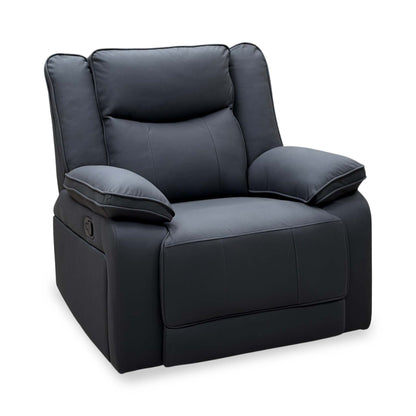 'Milan' Mocha Grey Microfibre Fabric Manual Recliner Chair