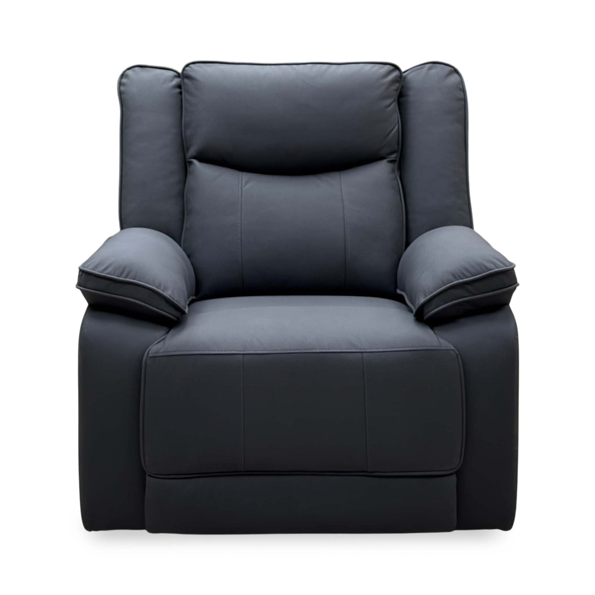'Milan' Mocha Grey Microfibre Fabric Manual Recliner Chair