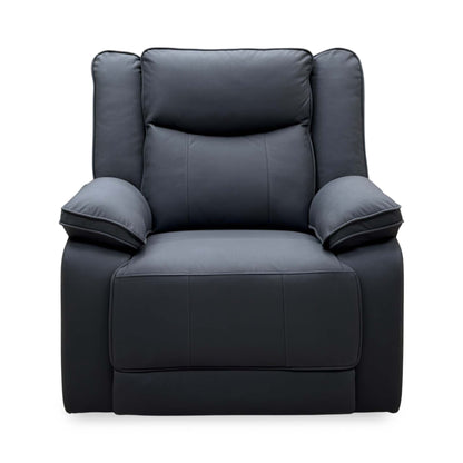 'Milan' Mocha Grey Microfibre Fabric Manual Recliner Chair
