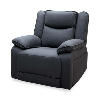 'Milan' Mocha Grey Microfibre Fabric Manual Recliner Chair