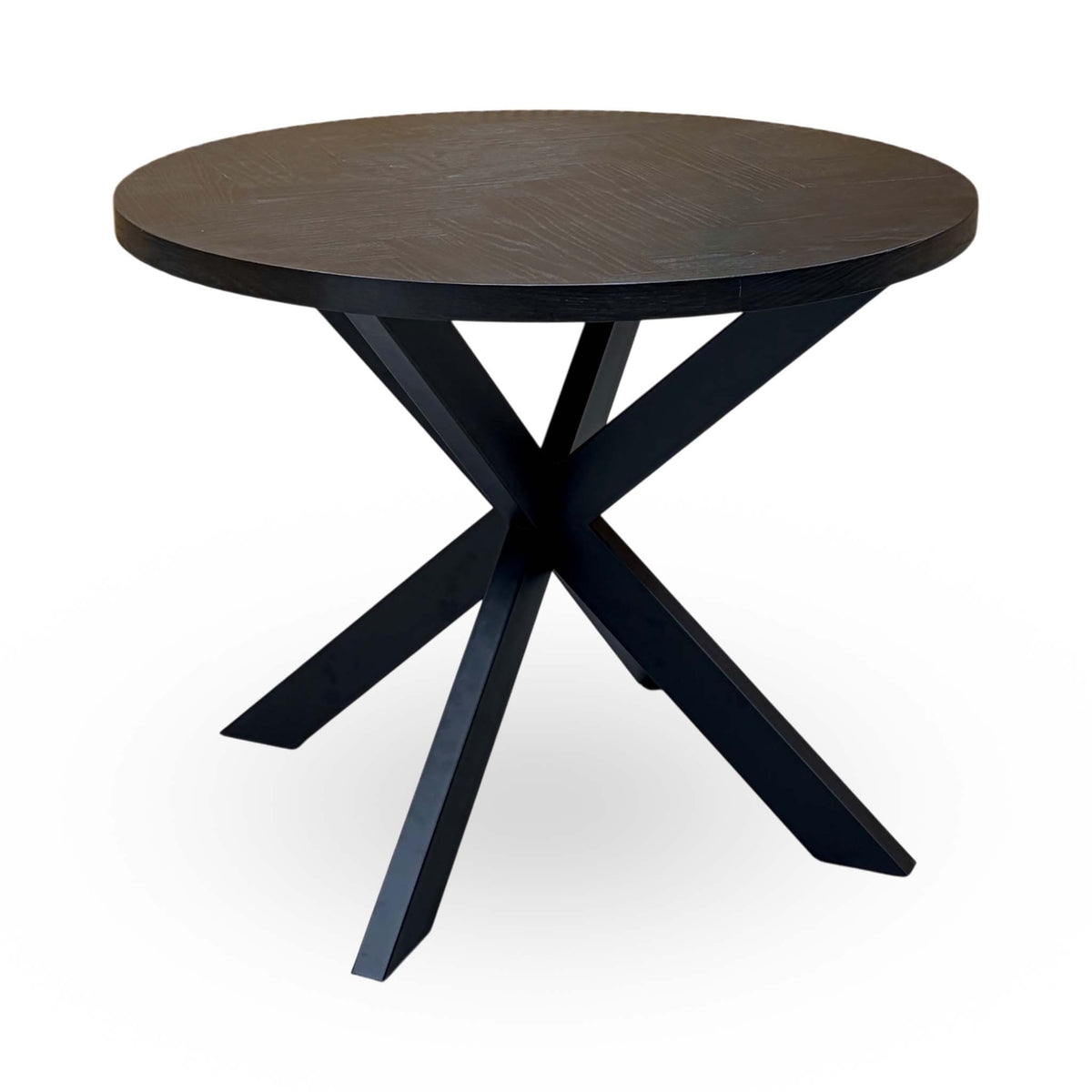 ‘Nate’ Smoked Oak Solid Oak Round Dining Table