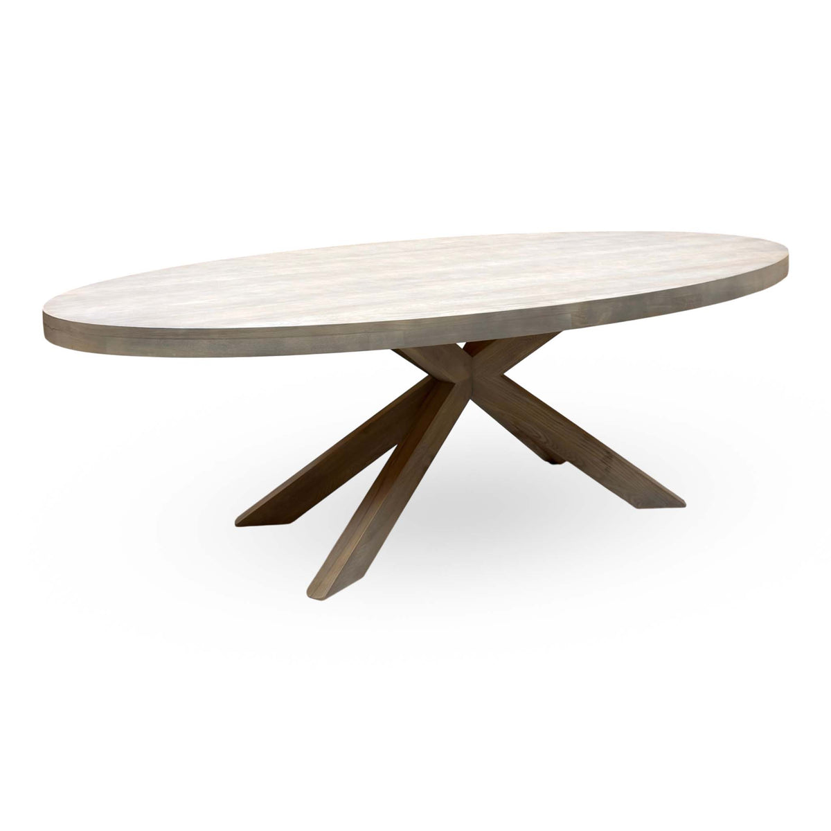 'Falun' Smoked Oak Large Oval Dining Table