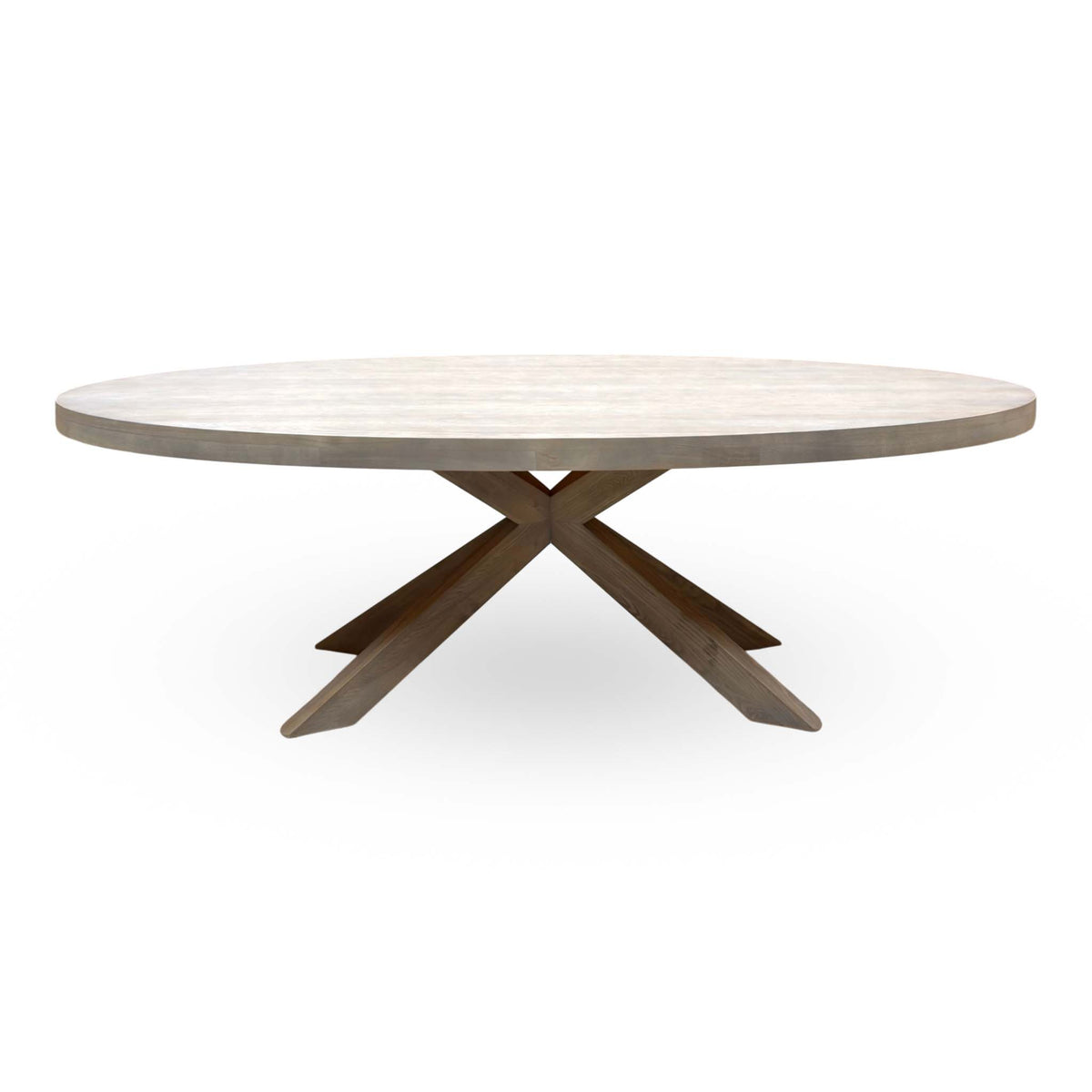 'Falun' Smoked Oak Large Oval Dining Table