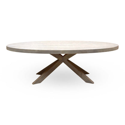'Falun' Smoked Oak Large Oval Dining Table