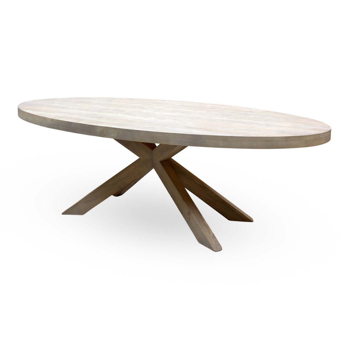 'Falun' Smoked Oak Large Oval Dining Table