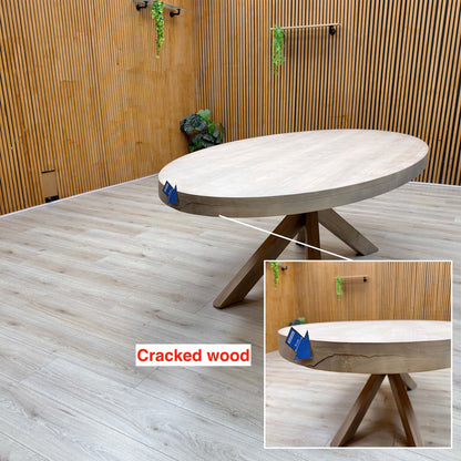 'Falun' Smoked Oak Large Oval Dining Table