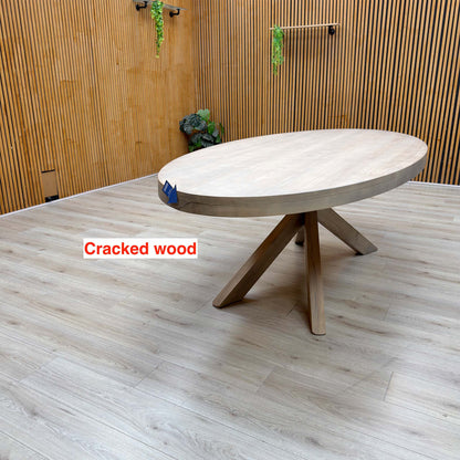 'Falun' Smoked Oak Large Oval Dining Table