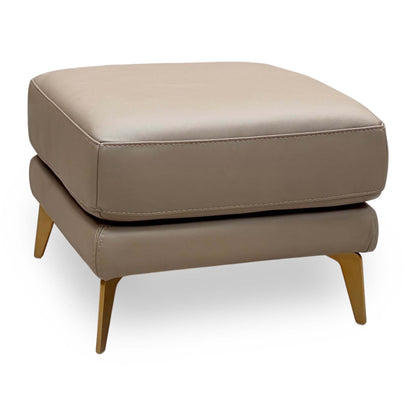 World of Leather 'Eclipse' Nw-513e Pine Bark Taupe Br Leather Footstool