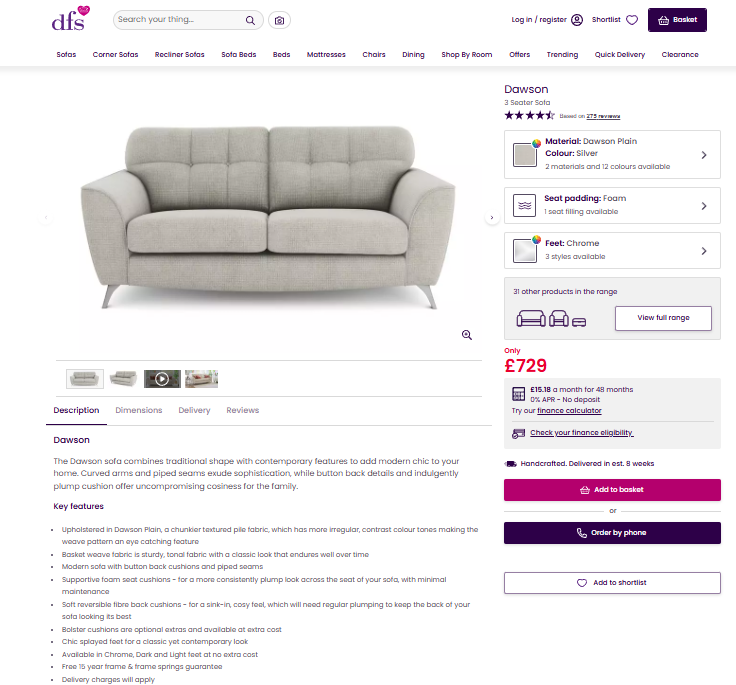 Price comparison