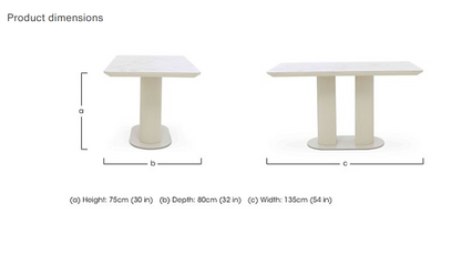 'Avorio' Ceramic Top Fixed Dining Table