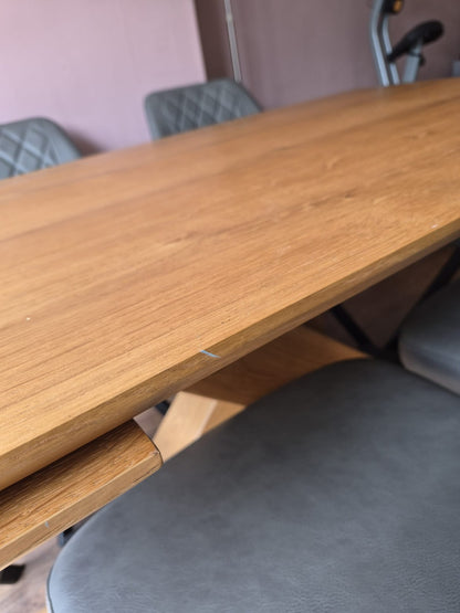 'Aydin' Solid Oak 150cm Extending Dining Table