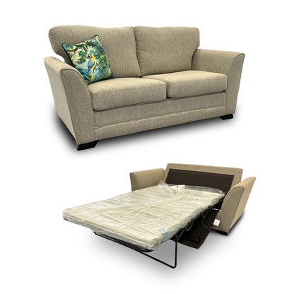 ‘Poppy’ Oatmeal Tight Weave Large 2 Seater Sofa Bed