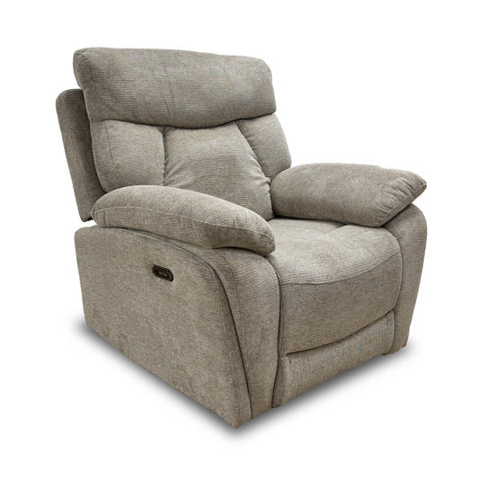 ‘Havana’ Stone Fabric Power Recliner Armchair