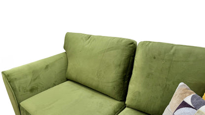 ‘Poppy’ Olive Velvet 3 Seater + 2 Seater Sofa Set