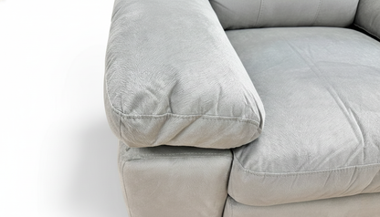 'Jordan' Light Grey Velvet Armchair