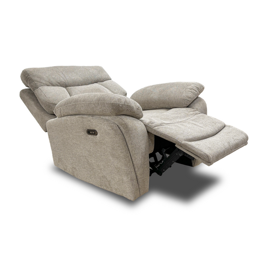 ‘Havana’ Stone Fabric Power Recliner Armchair