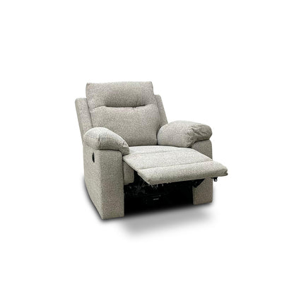 'Georgia' Natural Fabric Power Recliner Armchair