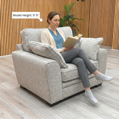 'Chalfont' Sort Grey Woven Fabric Chair