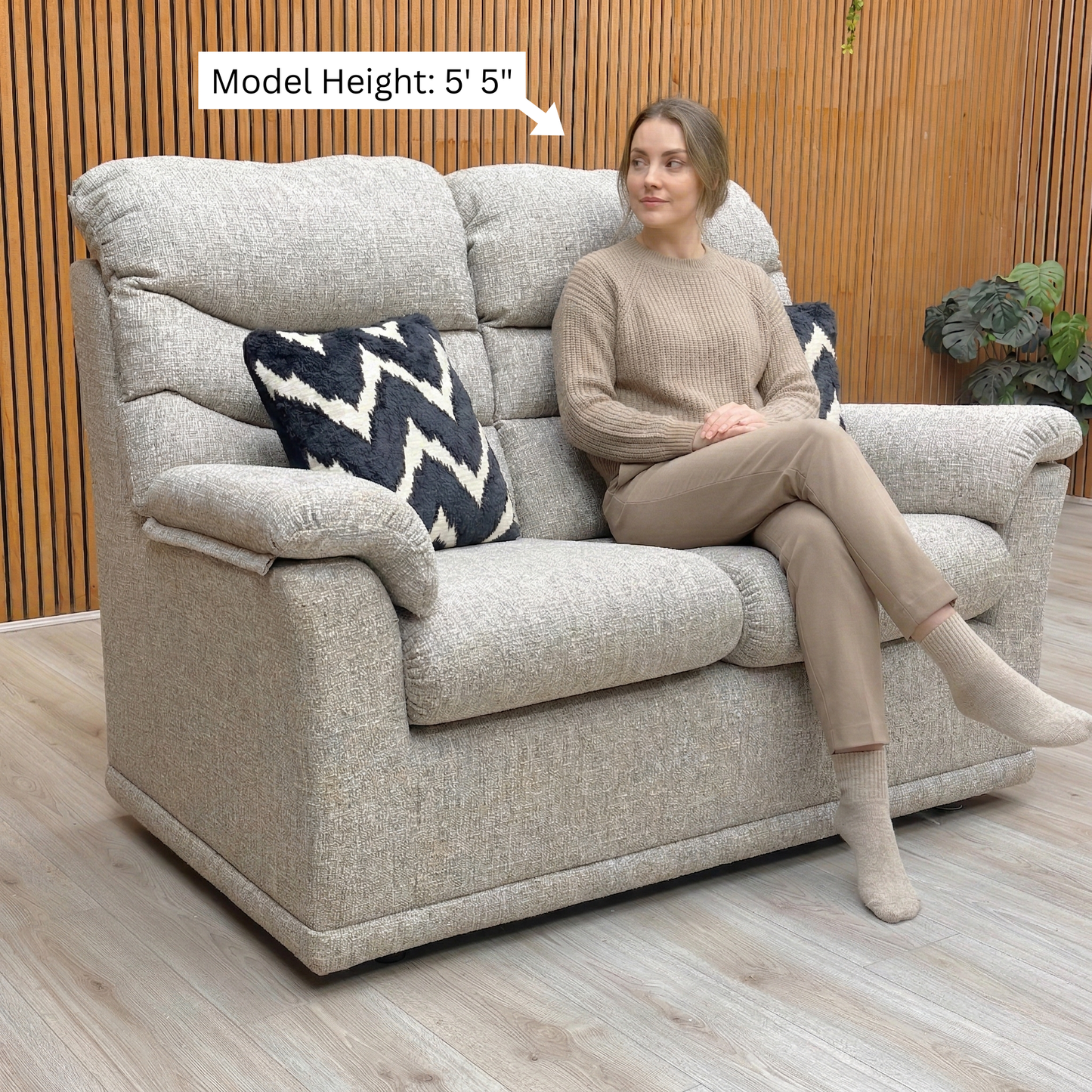G Plan ‘Malvern’ Taupe Woven Fabric 2 Seater Sofa