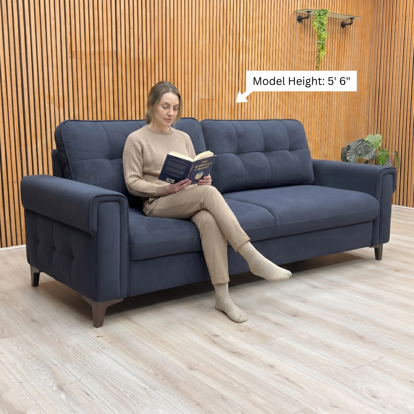 ‘Zoom’ Royal Blue Velvet 3 Seater Sofa Bed