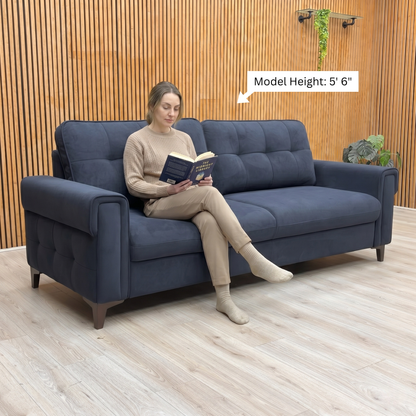 ‘Zoom’ Royal Blue Velvet 3 Seater Sofa Bed