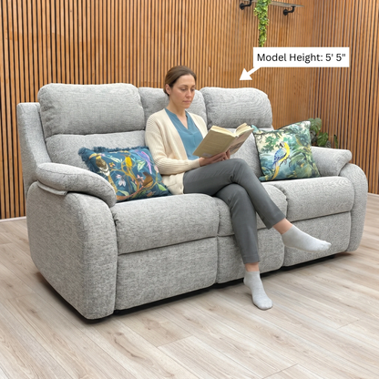 G Plan ‘Kingsbury’ Light Grey Woven Fabric 3 Seater Sofa