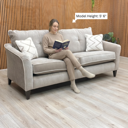 ‘Soho’ Garda Acier Cp Dw Ft4 Fabric 4 Seater Classic Back Sofa