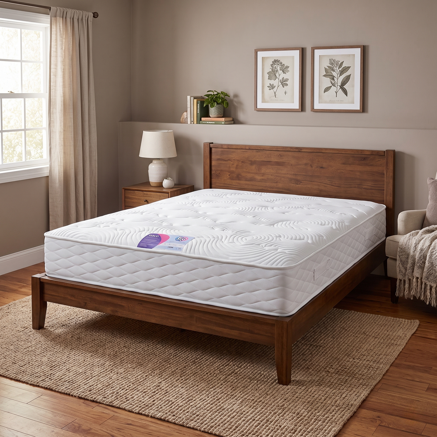 ‘Harlech’ 1000 Pocket Spring Roll Up Mattress - Double
