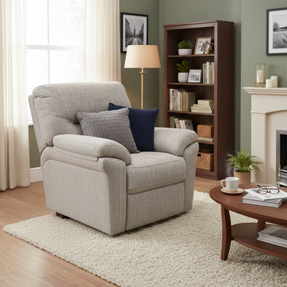 G Plan ‘Seattle’ A721 Sea Stone Woven Fabric Armchair