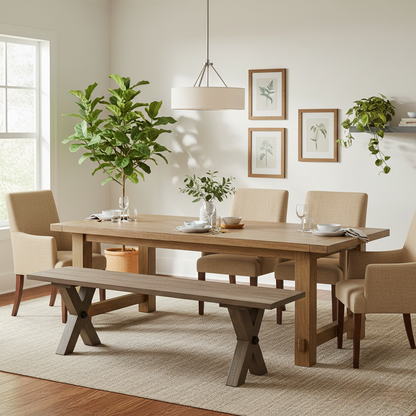 Bodahl 'Loki' 08 Vintage Grey Solid Oak 160cm Dining Bench with All Wooden X-Shaped Legs