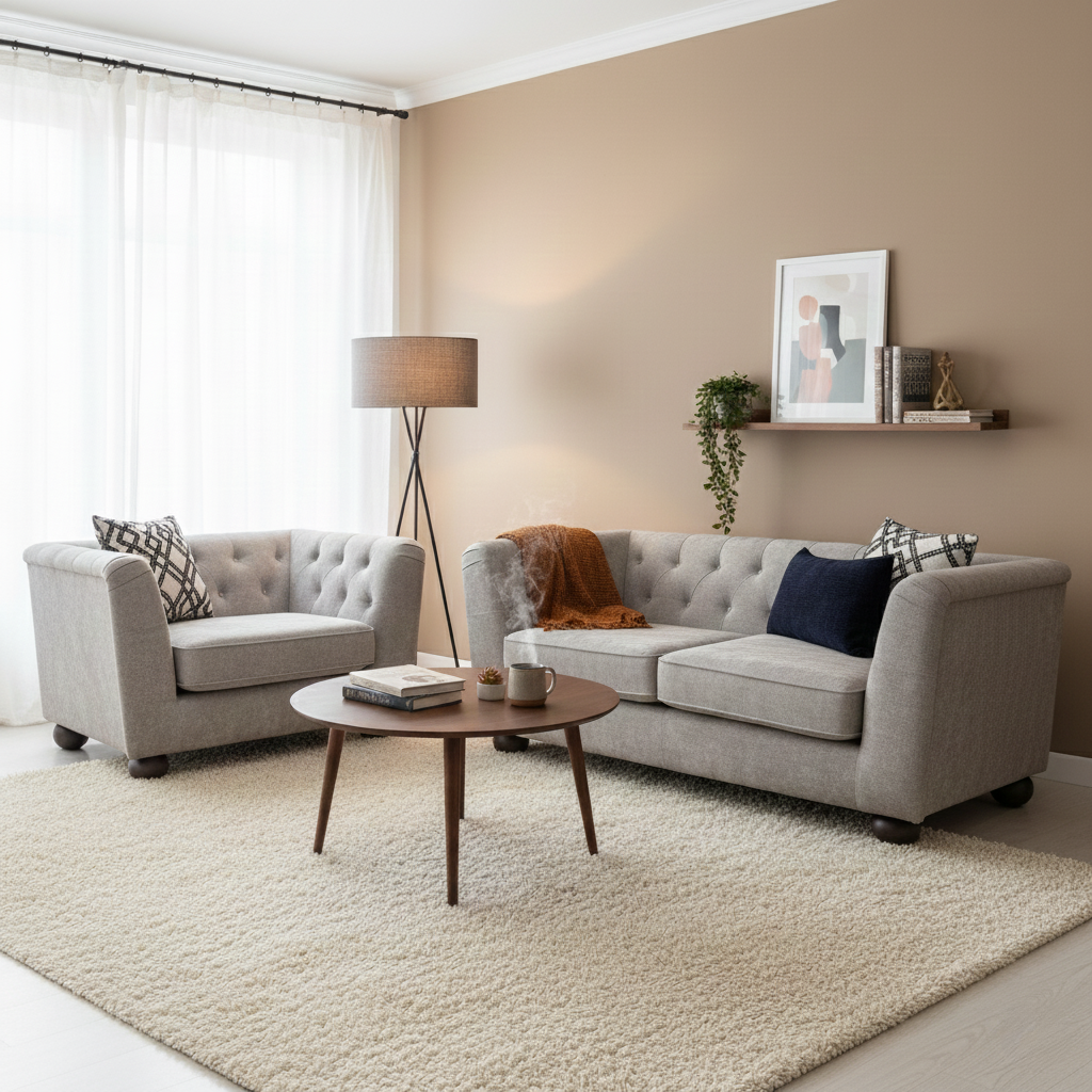 'Libertie' Silver Catalina Chenille 2 Seater Sofa + Cuddler