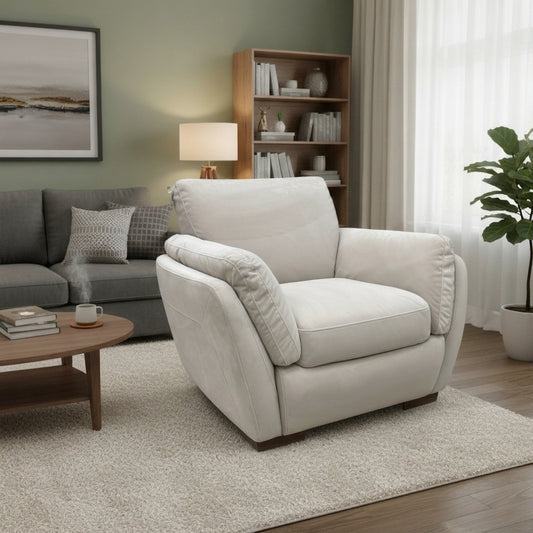 ‘Cortezia' Beige Velvet Armchair