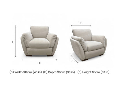 'Cortezia' Beige Velvet Armchairs - Set of 2