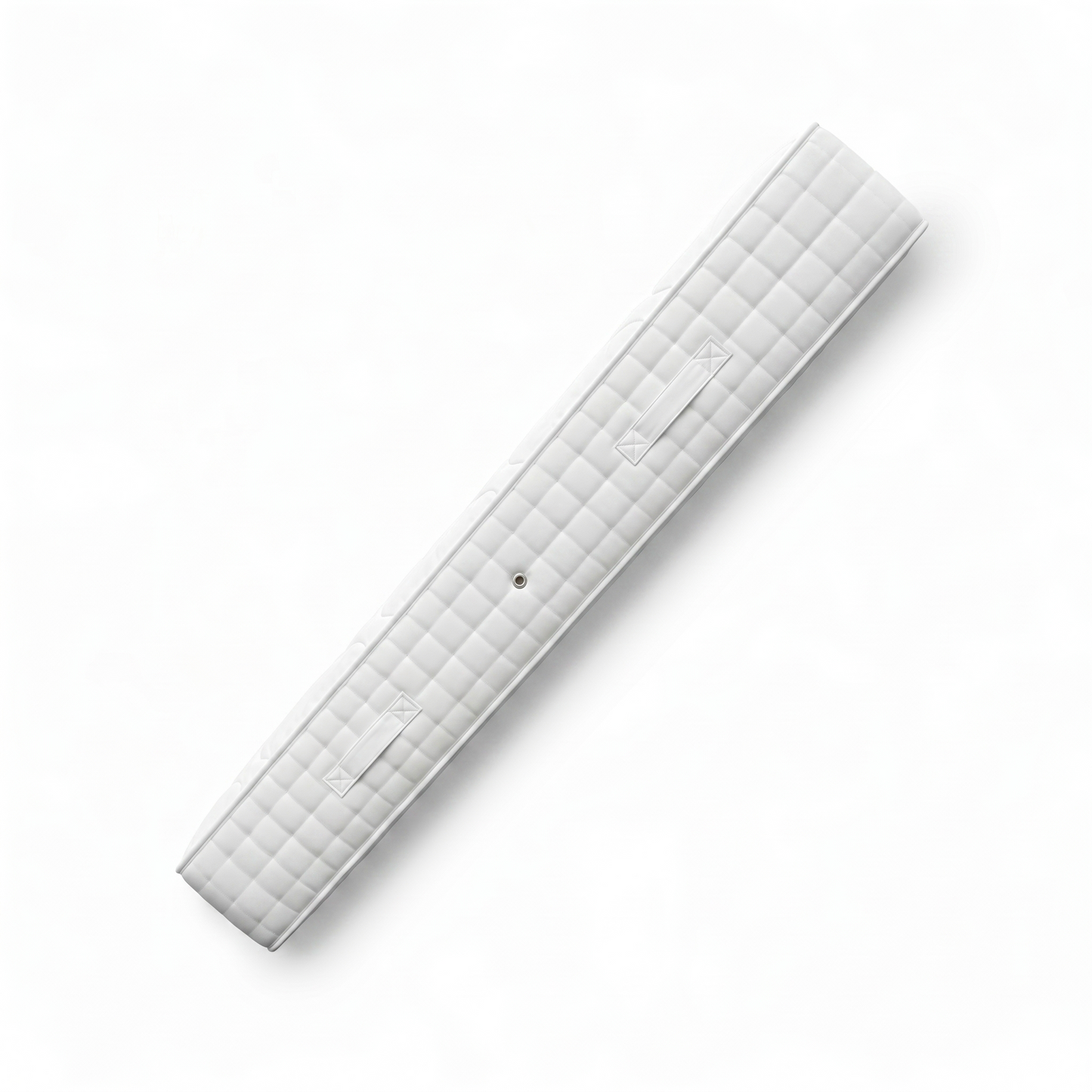 Kudos 2000 Pocket Sprung Mattress Single, corner view showing quilted top and grey side panel with handle