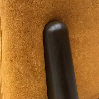 ‘Collins’ Almond Orange Towel Velvet Accent Chair - Set of 2