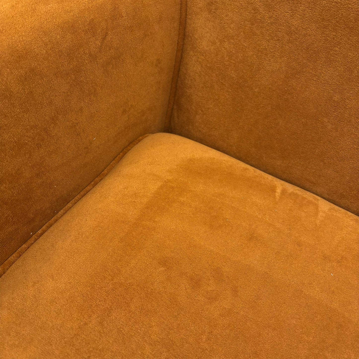‘Collins’ Almond Orange Towel Velvet Accent Chair - Set of 2