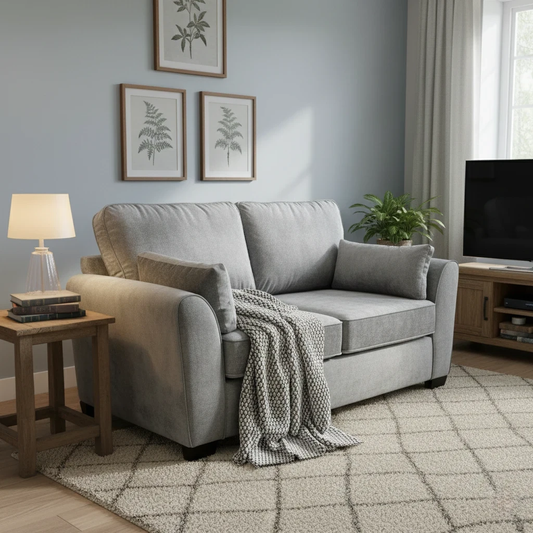 ‘Julius’ Grey Kingston Fabric 2 Seater Sofa Bed